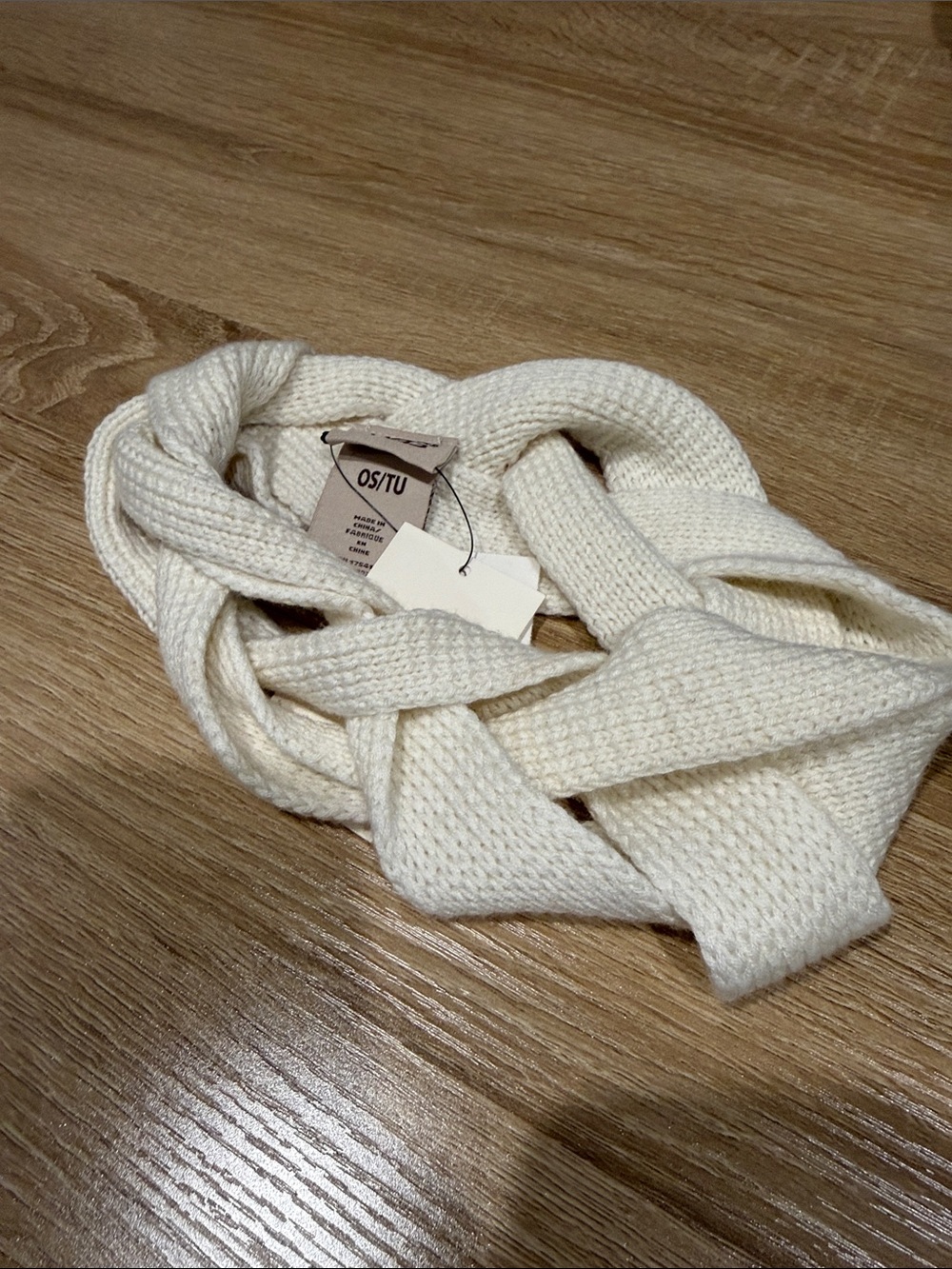 NWT UGG Ivory Ribbed Knit Twist Headband Winter Ear Warmer - One Size
